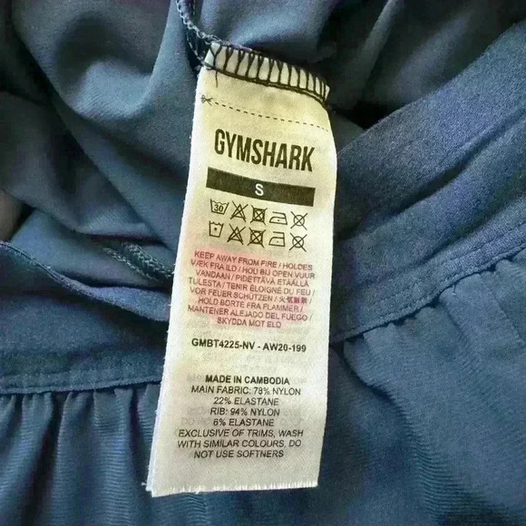 Gymshark Cropped Navy Workout Joggers Size Small - Picture 2 of 4